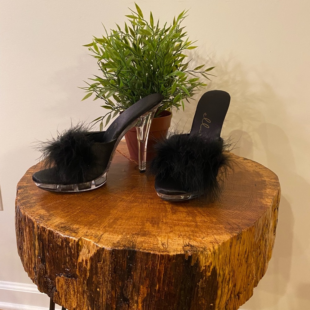 5” Heel Marabou Slipper